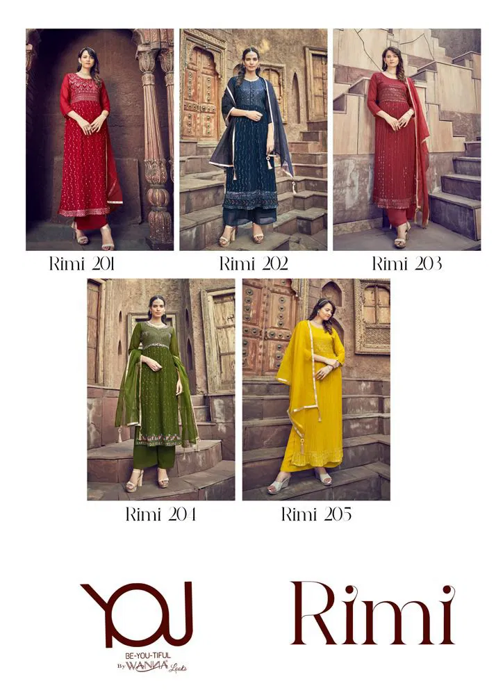 Rimi By Wanna 201-205 Readymade Wedding Salwar Suits Catalog